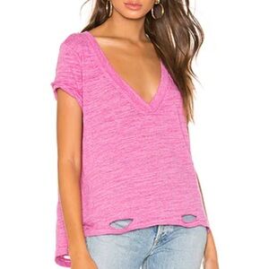Free People Sundance Tee T-Shirt Raspberry Pink Small